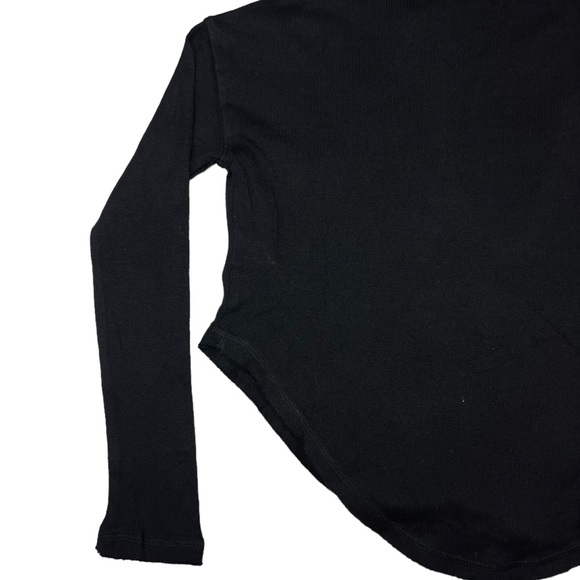 ⚡️SOLD⚡️Free People Mesh Sequin Beaded Fringe Black Long Sleeve Top - Picture 13 of 15